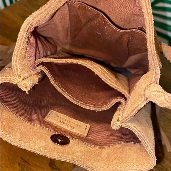 Urban Outfitters Brown Suede Fringe Tassel Crossbody Bag - Picture 7 of 7